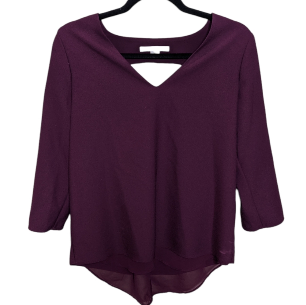 C&E Maroon Long Sleeved Blouse